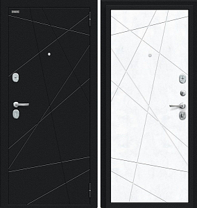 Товар Дверь Браво Граффити-5 Букле черное/Snow Art DIS006722